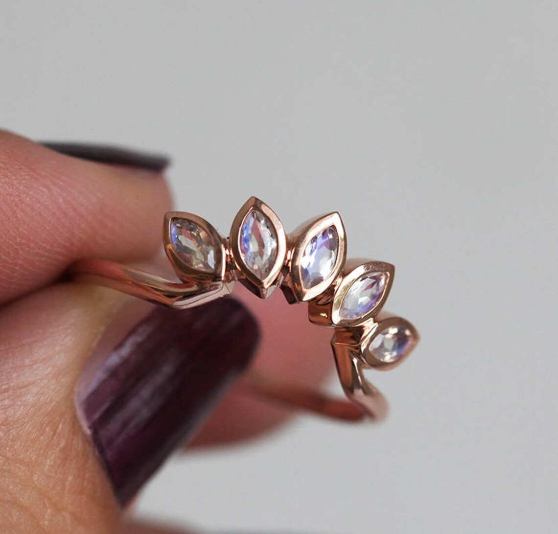 Geometric Sunflower Ring Set For Women Three Piece Rose Gold Alloy Rings European And American Style Fashion Gift