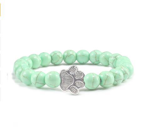 Beaded Bracelet For Men And Women Natural Turquoise Beads Inlay Fashion Leisure 8mm 18cm Unisex Natural Stones