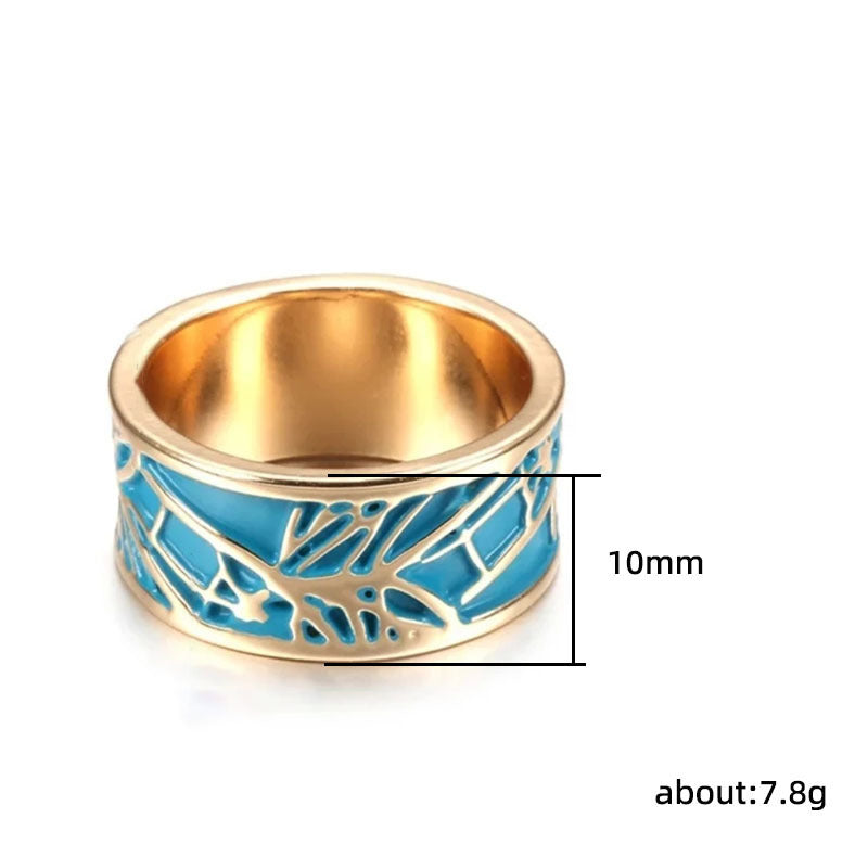 Copper Geometric Ring For Women Irregular Mesh Design Hip Hop Street Style Accessory For Trendy Streetwear Outfits