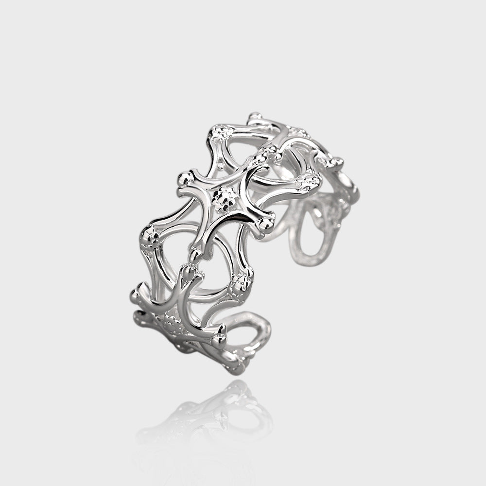 Adjustable Crown Ring For Women And Men Copper Ring With Gold Plated Artificial Gemstones Korean Fashion Trend