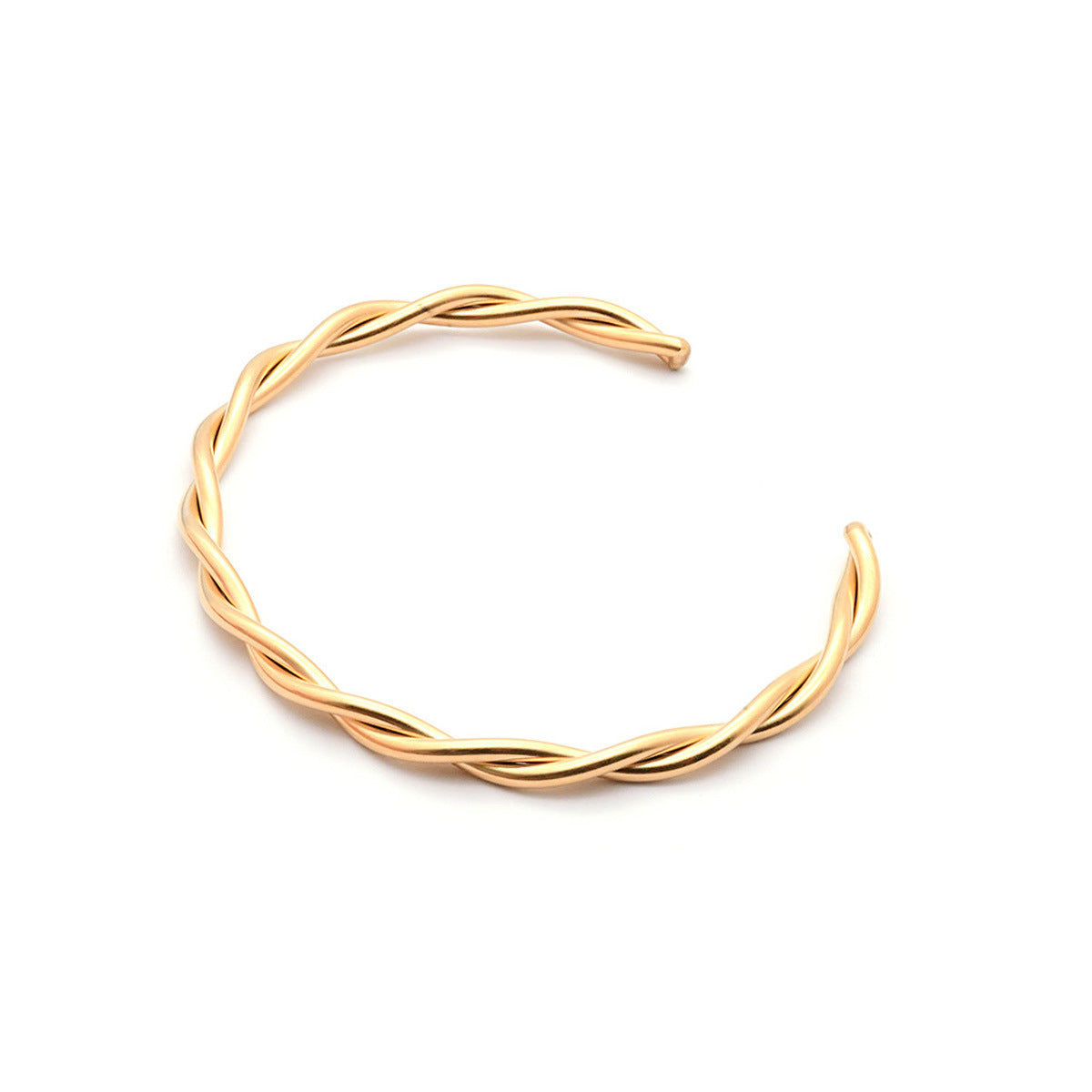 Womens Stainless Steel Bracelet With Wave Pattern Electroplated Bangle Open Round Element Fashion Jewelry Gift