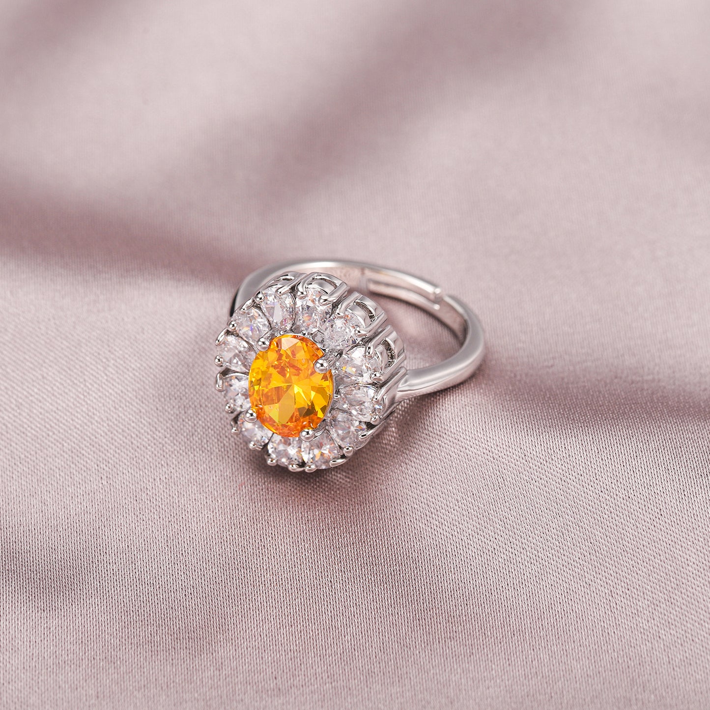 Womens Vintage Classic Geometric Copper Zirconium Ring Inlaid European American Style Elegant Timeless Jewelry