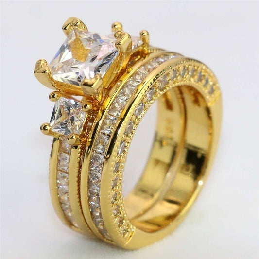 Zircon Couple Ring For Men Women Fashion Unisex Jewelry