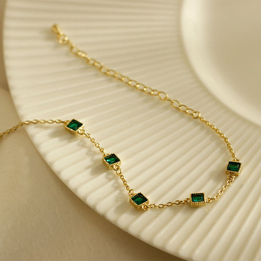 Zircon Diamond Chain Bracelet Titanium Steel Women Jewelry