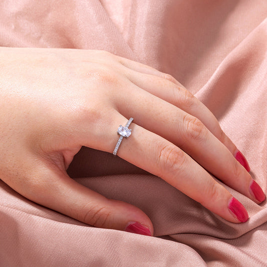 Adjustable Copper Ring With Inlaid Zircon Elliptical Knot Open Design One Size Fits Most 17mm Geometric Knot X