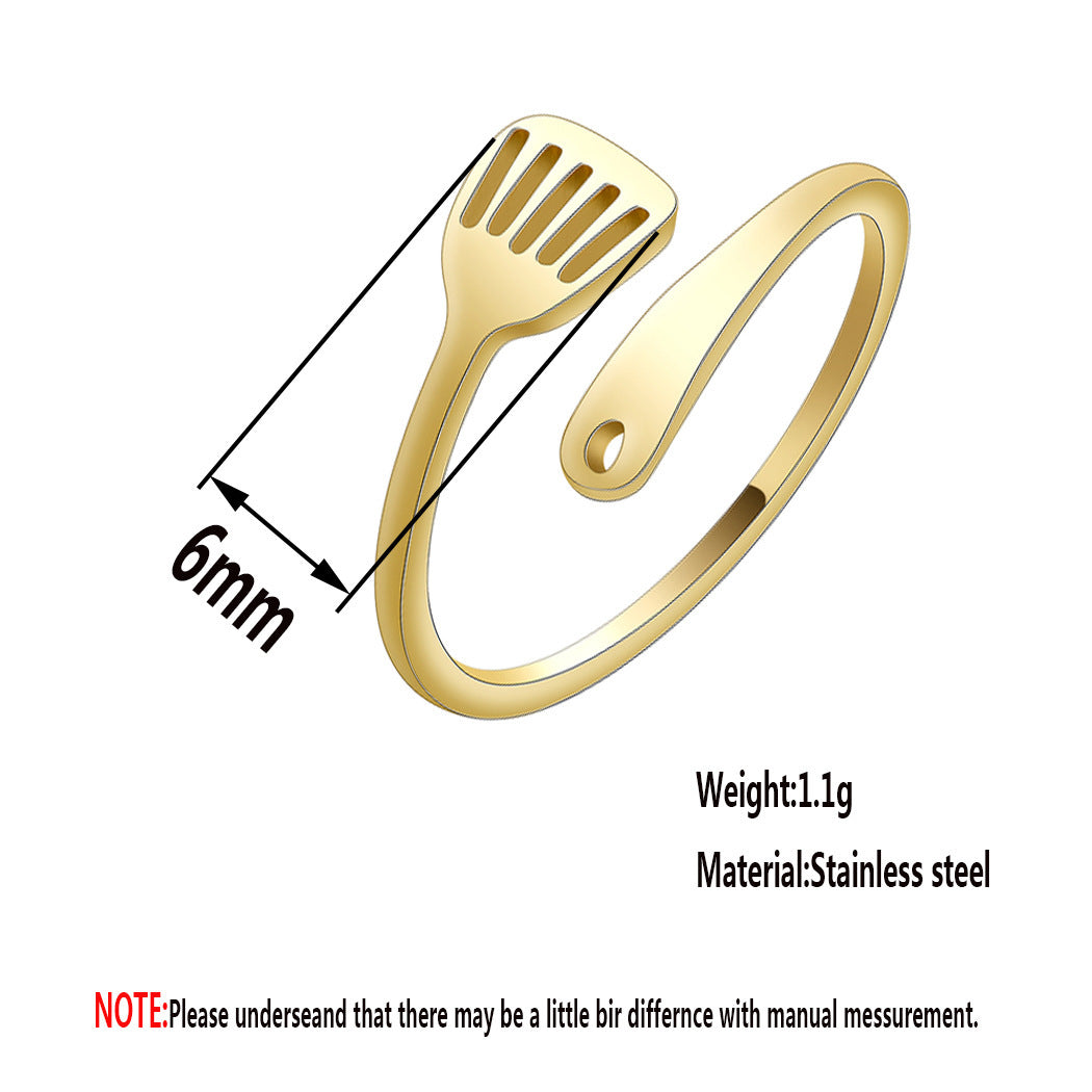 Adjustable Stainless Steel Geometric Ring Size 8 Gold Or Steel Ring For Women And Girls Everyday Wear Geometry