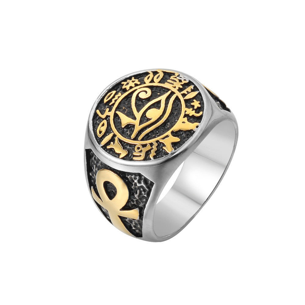 Eye Of Horus Stainless Steel Ring