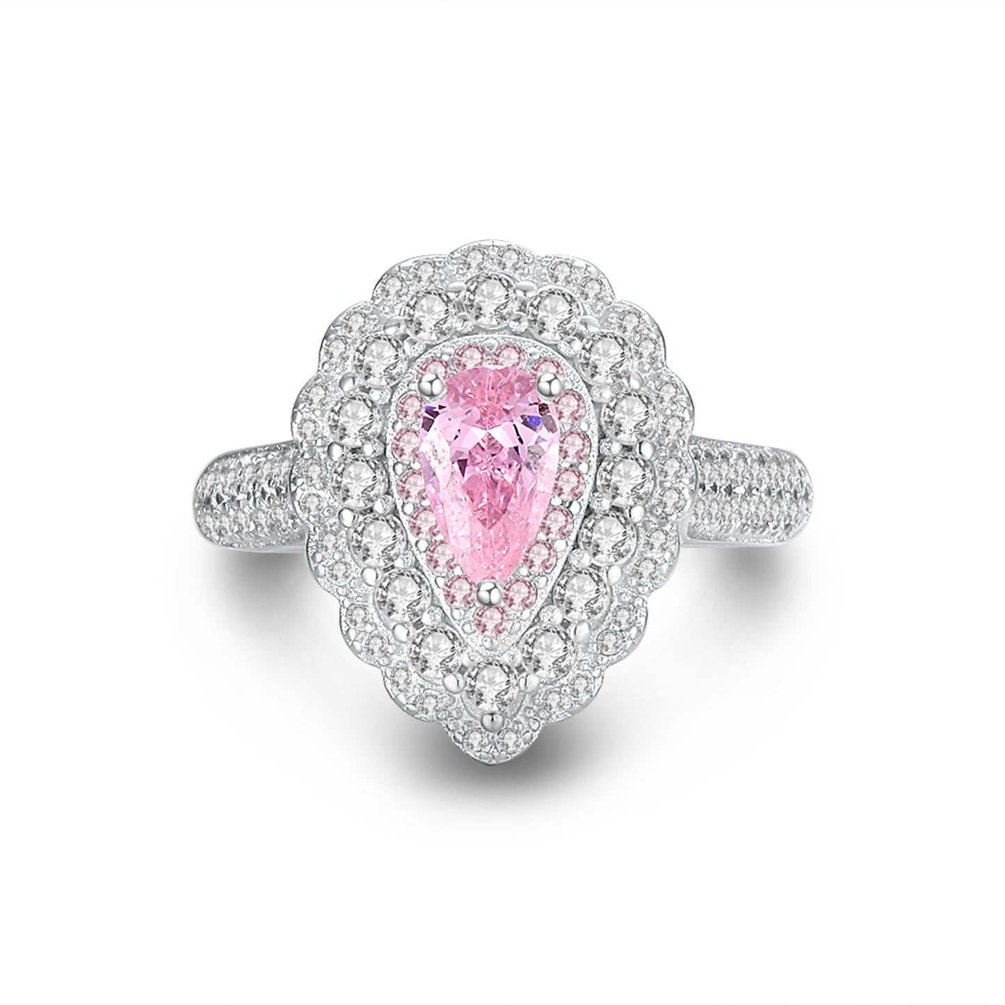 Womens Ring With Colorful Crystals Diamond Ring Horse Eye Olive Shape White Gold Plated Ring Anniversary Gifts