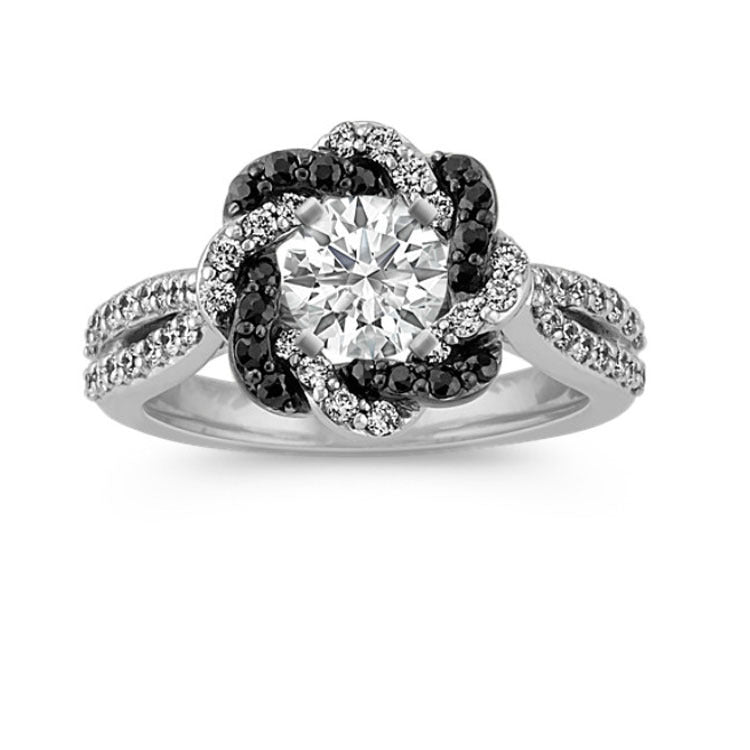 Womens Two Tone Rose Flower Ring Electroplated Fashion Jewelry European American Design Ring Gift For Her Ring Ring