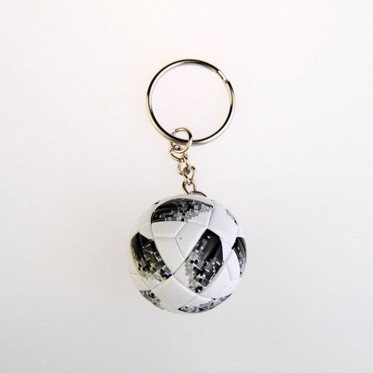 Unisex Simulation Football Keychain Plastic Pendant For Sports Enthusiasts Individually Packed Assorted Colours