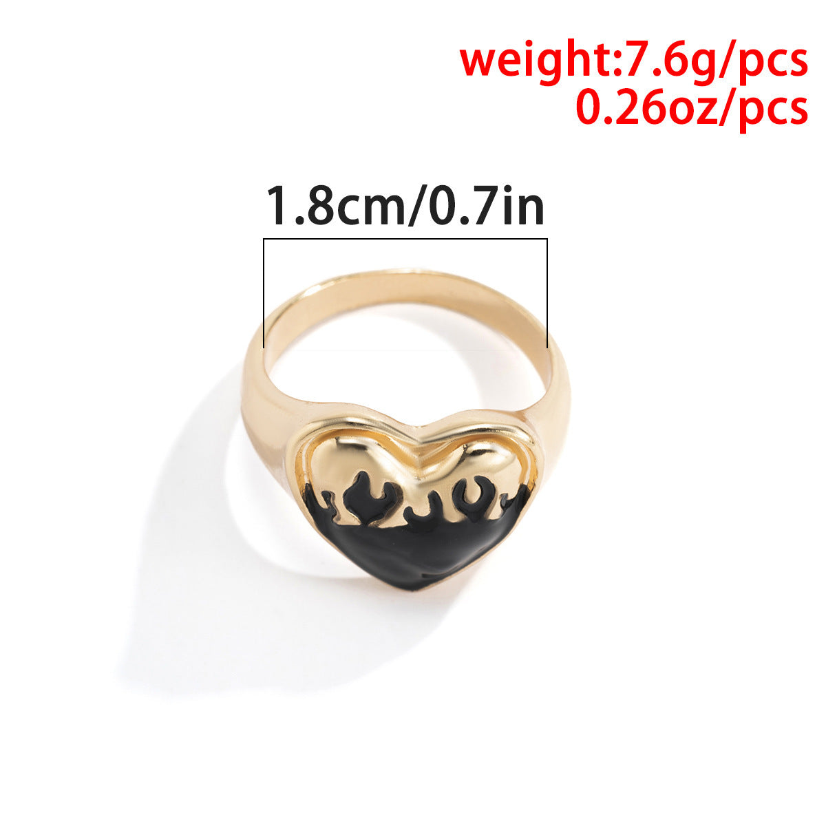 Womens Retro Ring Simple Geometric Snake Ring Alloy Finger Ring Dripping Oil Finish Heart Ring Design Fashions