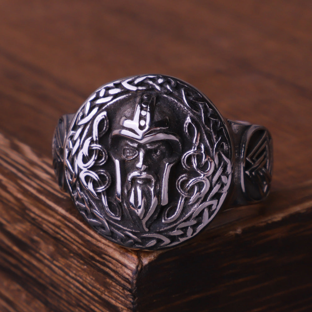 Geometric Celtic Stainless Steel Ring Unisex Nordic Rune Design Size 9 10 11 12 13 Sleek Everyday Accessory For All