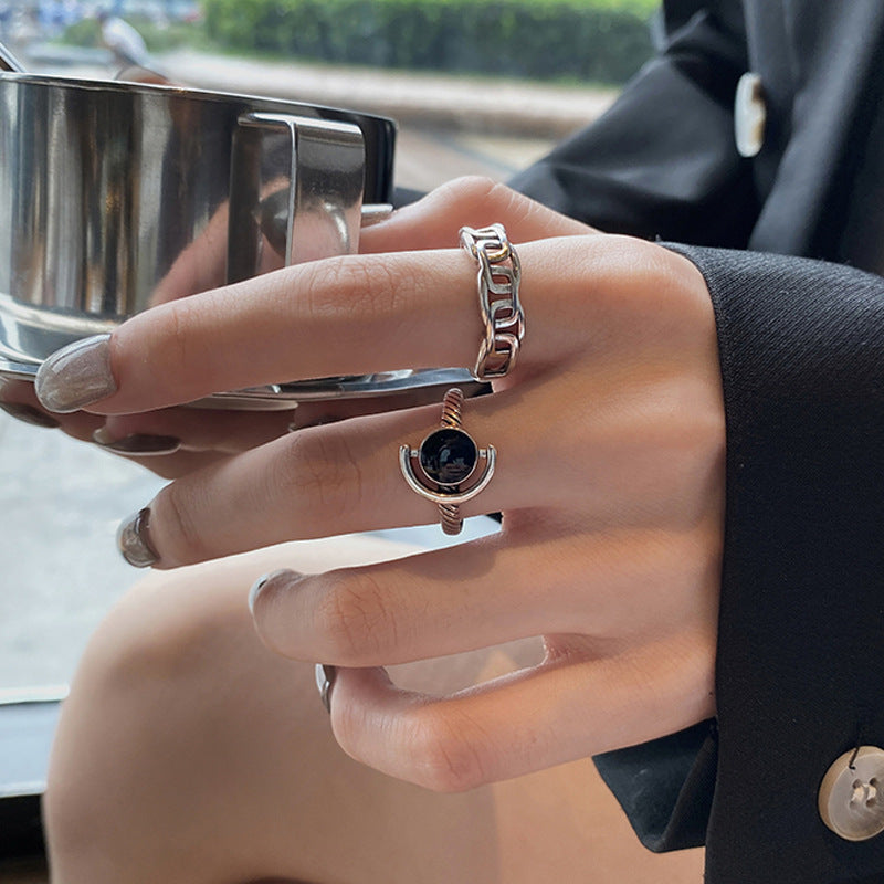 Womens Silver Plated Ring Adjustable Vintage Geometric Knuckle Ring Fashion Jewelry For Women Elegant Everyday Chic
