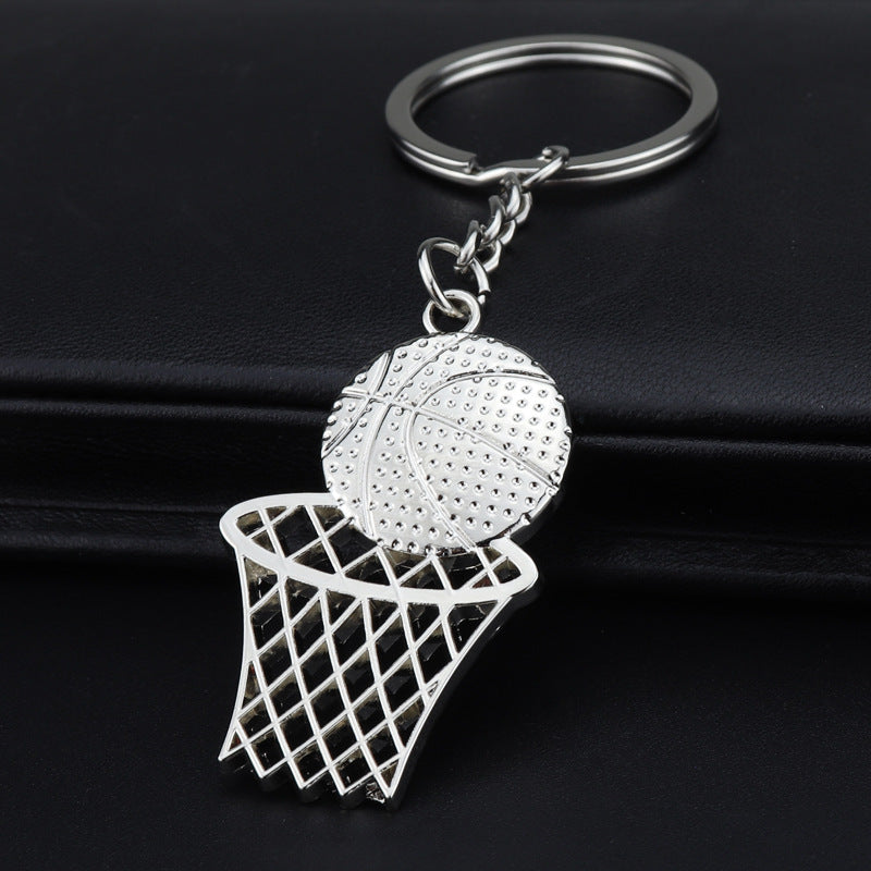 Basketball Net Keychains 3D Alloy Key Chain Unisex Accessory Electroplated Finish Souvenir Gift For Basketball