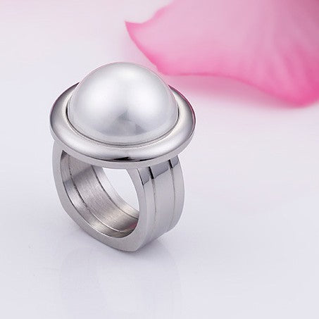 Womens Titanium Steel Ring Geometric Design American Fashionable Jewelry Casting Process Durable Ring Everyday