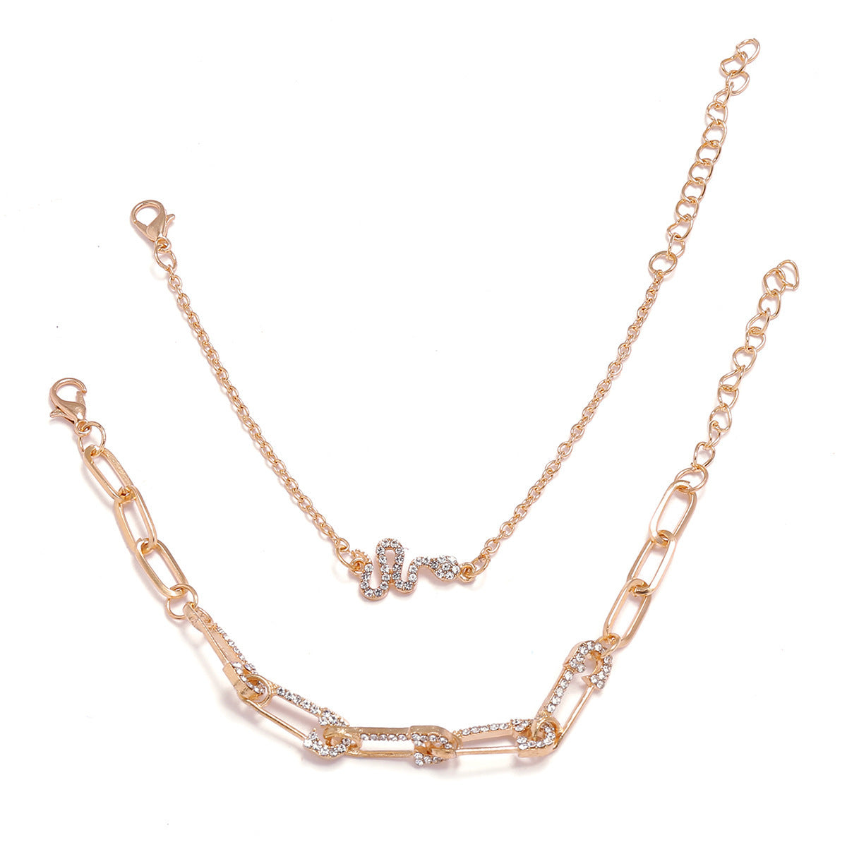 Adjustable Alloy Bracelet With Snake Point Diamonds Handcrafted Fashion Jewelry For Women Everyday Style Ready