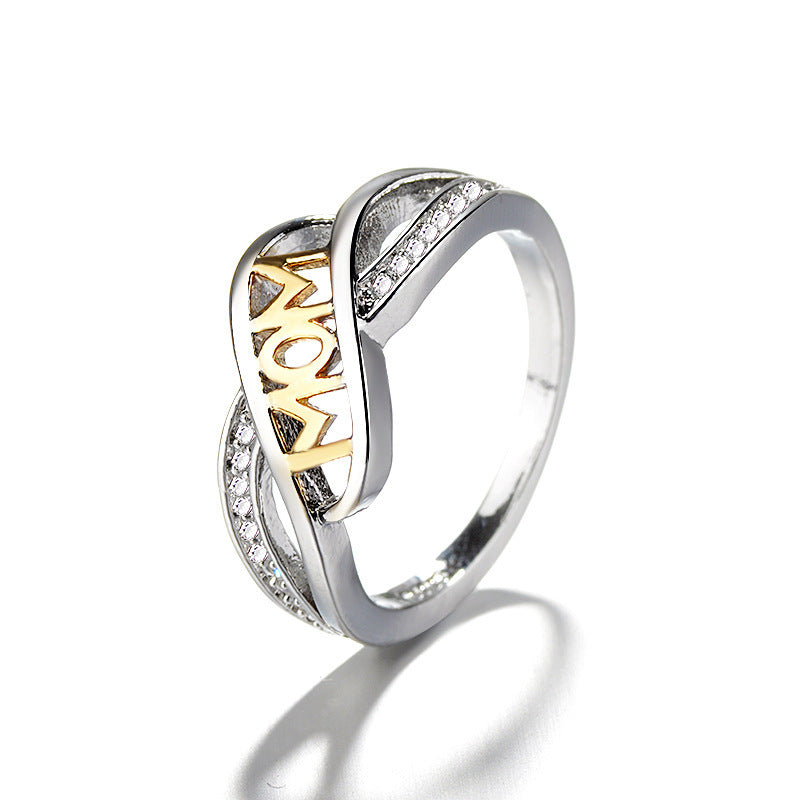 18K Gold Plated Copper Letter Initial Ring European Fashion Jewelry Individually Packed Gift For Holiday Season