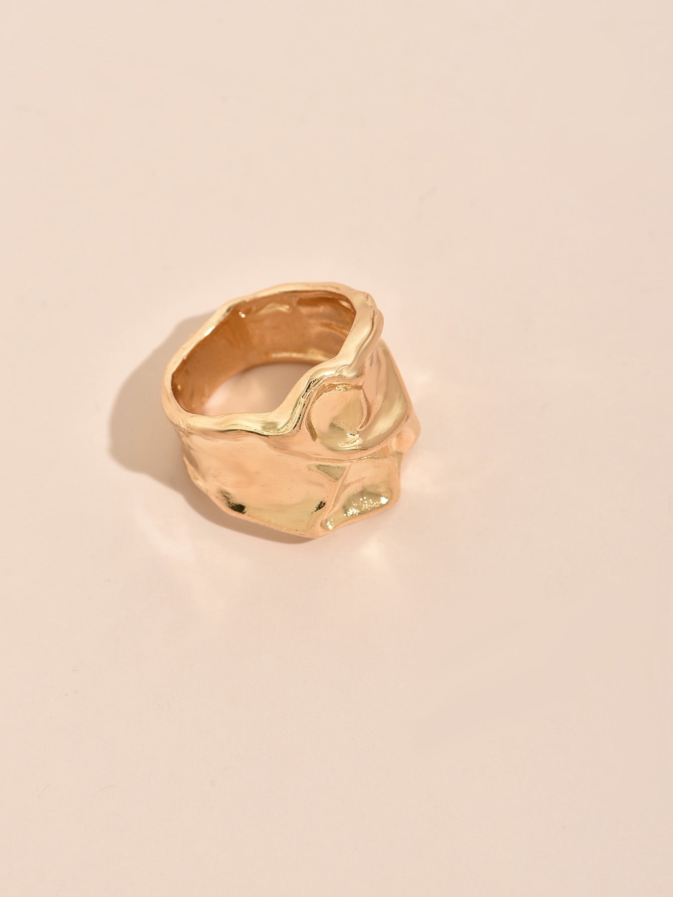 Geometric Alloy Ring European Style Electroplated Finish