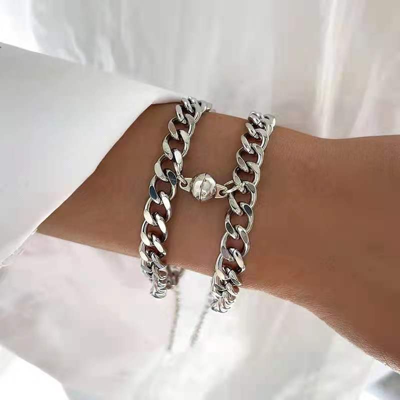 Couple Bracelets Geometric Alloy Plated Matching Set Lovers
