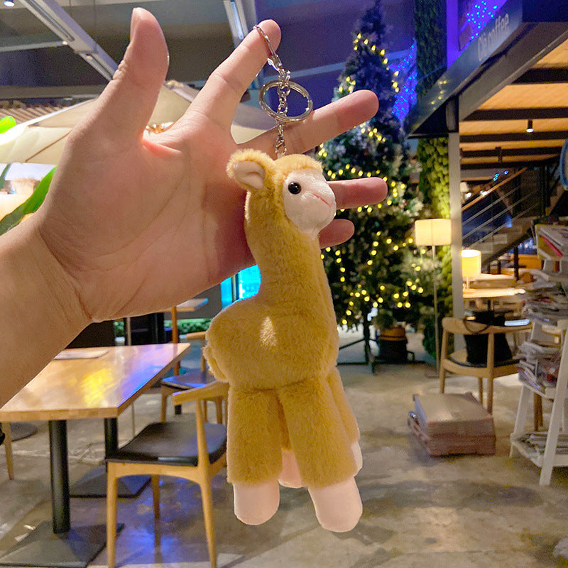 Plush Alpaca Keychain Cute Animal Handbag Pendant Soft Cuddly Toy Accessory Perfect Gift For Alpaca Lovers Now