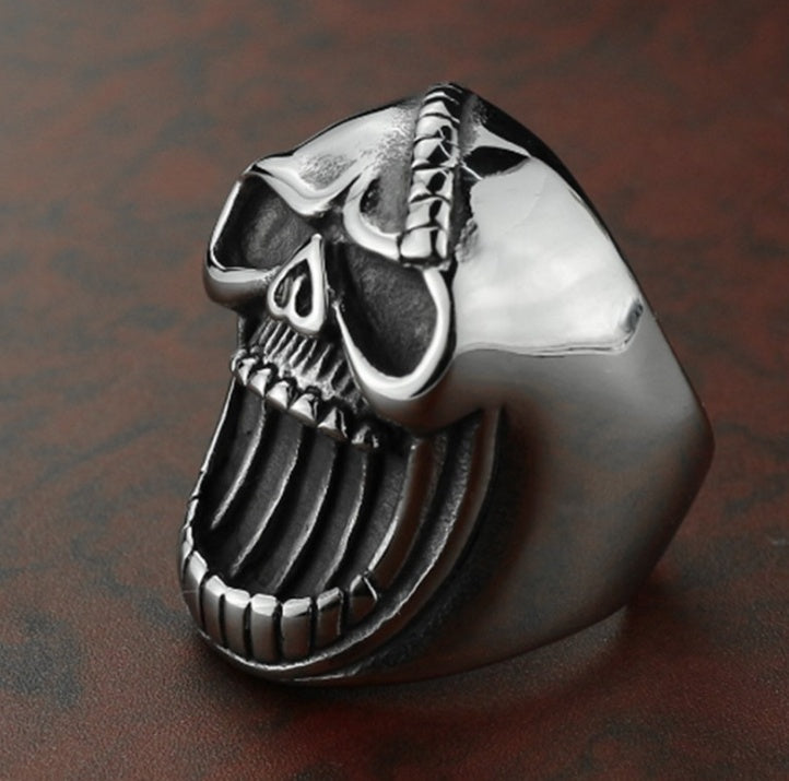 Fashion trend personality skull ring Punk style ring Factory direct