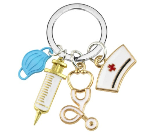 Alloy Keychain With Lock And Key Pattern Metal Key Ring Durable Electroplated For Keys And Bags Everyday Use Accessory