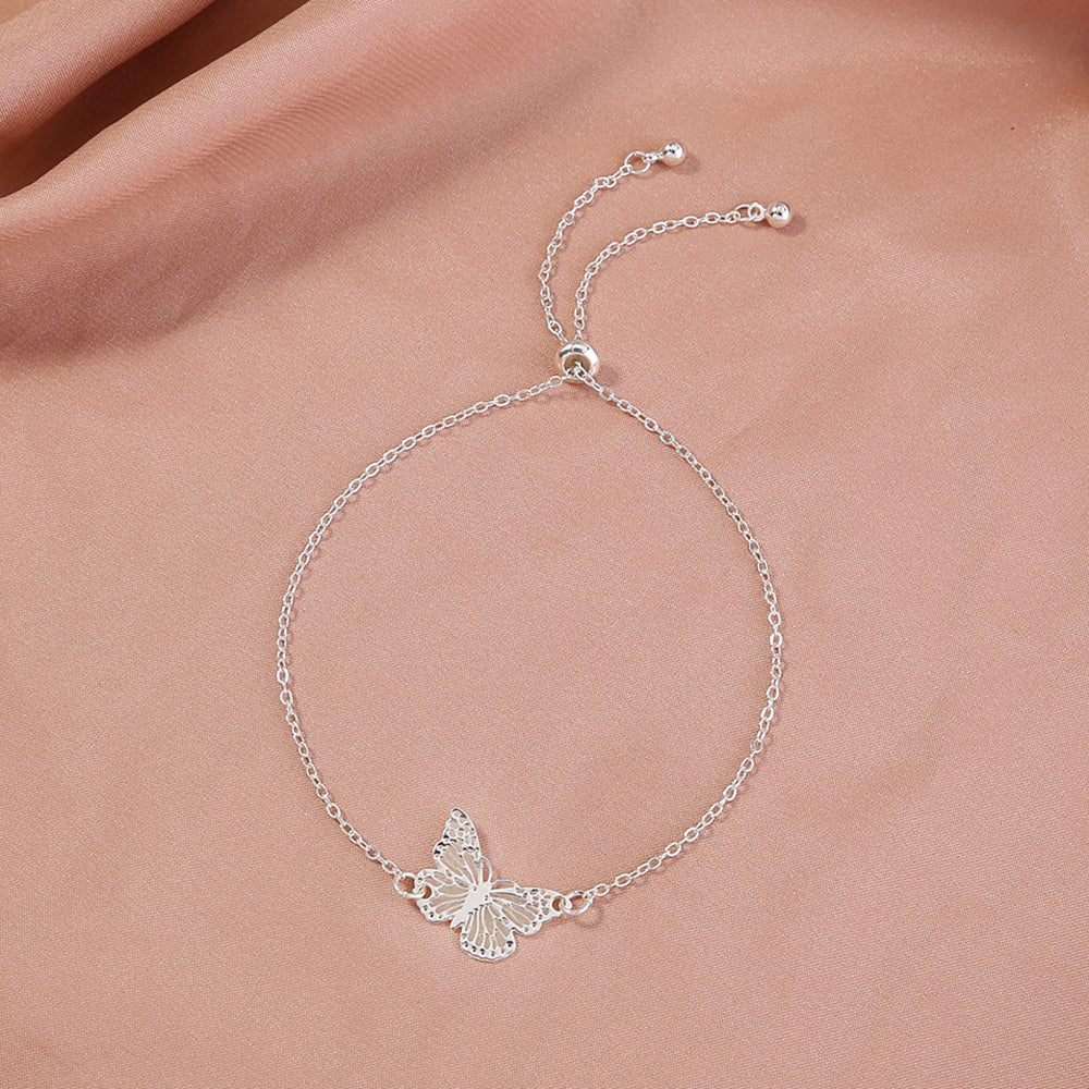 Butterfly Copper Jewelry Bracelet Luminous Bangle European Insect Charm With Oil Dripping Effect Elegant Gift For Her