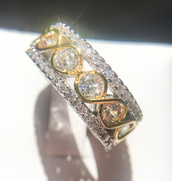 Zircon Stone Ring for Women Gold Plated Elegant Finger Ring Gift for Birthday and Special Occasions Gift Ideas