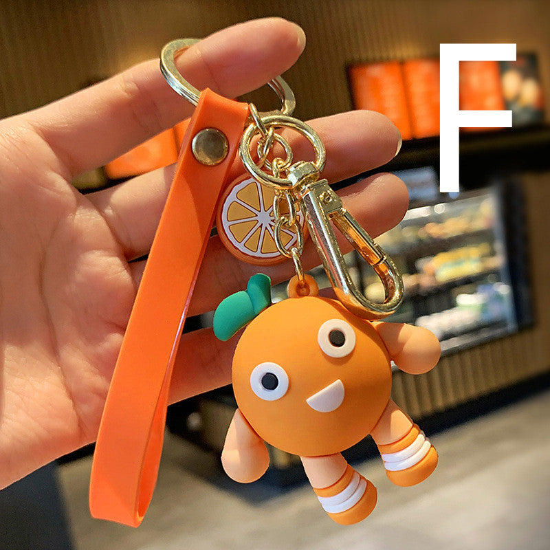 Avocado Keychain Cute Cartoon Fruit 3D PVC Charm Adorable Accessory for Keys Backpacks Bags Decoration Gift Present