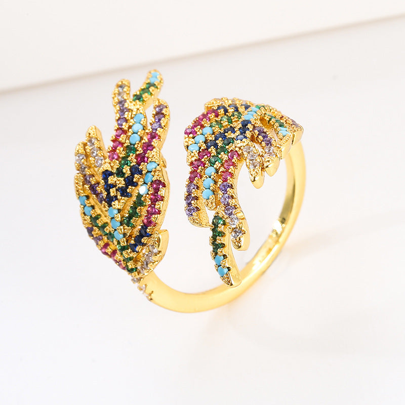 Copper Cartoon Spider Ring With Inlaid Zircon Stone Travel Souvenir Ring Index Finger Animal Jewelry Ring Ring