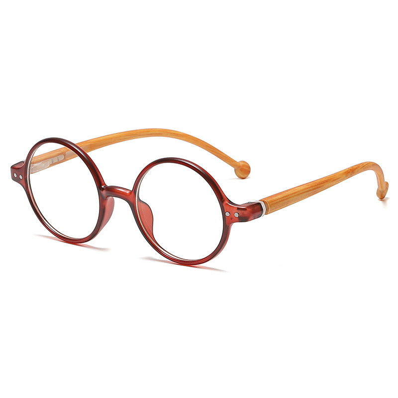 Bamboo Wood Full Frame Reading Glasses With Anti Blue Light Lenses And Anti Fog For Round Face All Day Comfort