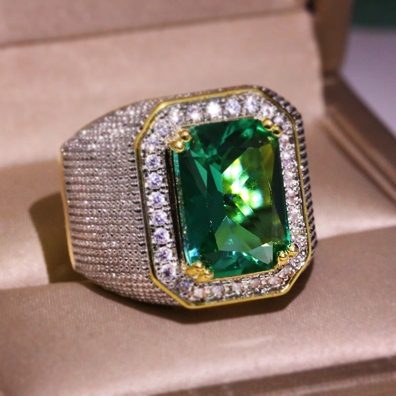 Zircon Ring For Men And Women Type Ring Material Brass White Steel Color KYRA0825 Size 8 9 10 11 12 Daily Wear