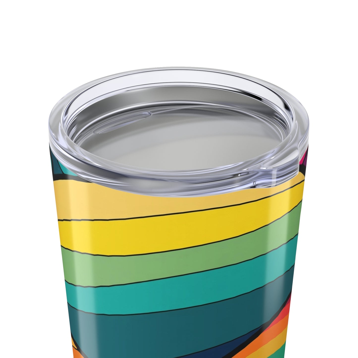 20oz Stainless Steel Tumbler With Printed Design Double Wall Vacuum Insulation Keeps Beverages Hot Or Cold On The