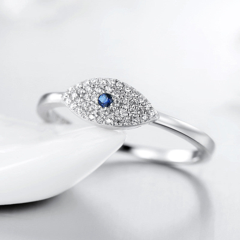 Womens Sterling Silver Finger Ring With Gemstone Inlay S925 Silver Ring Korean Design Simple Her Fashion Ring