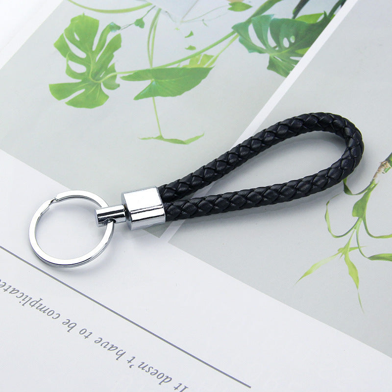 Braided Rope Car Key Chain Pendant With PU And Zinc Alloy Key Ring Handmade For Men And Women Everyday Use Gift