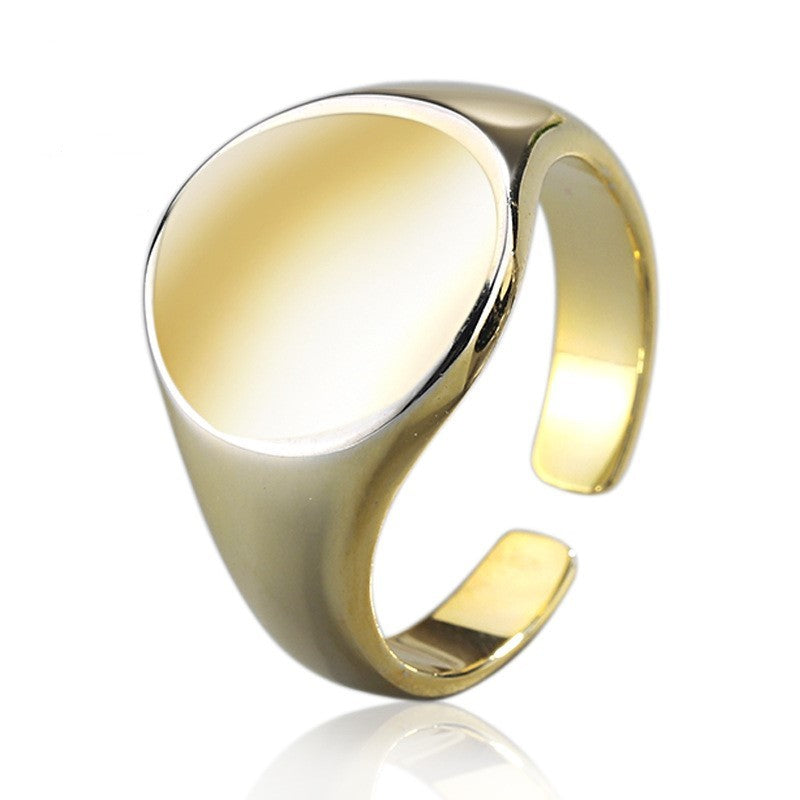 Adjustable Ovalish Ring Fashionable Polished Electroplated Ring With Elegant Smooth Finish For Women And Girls