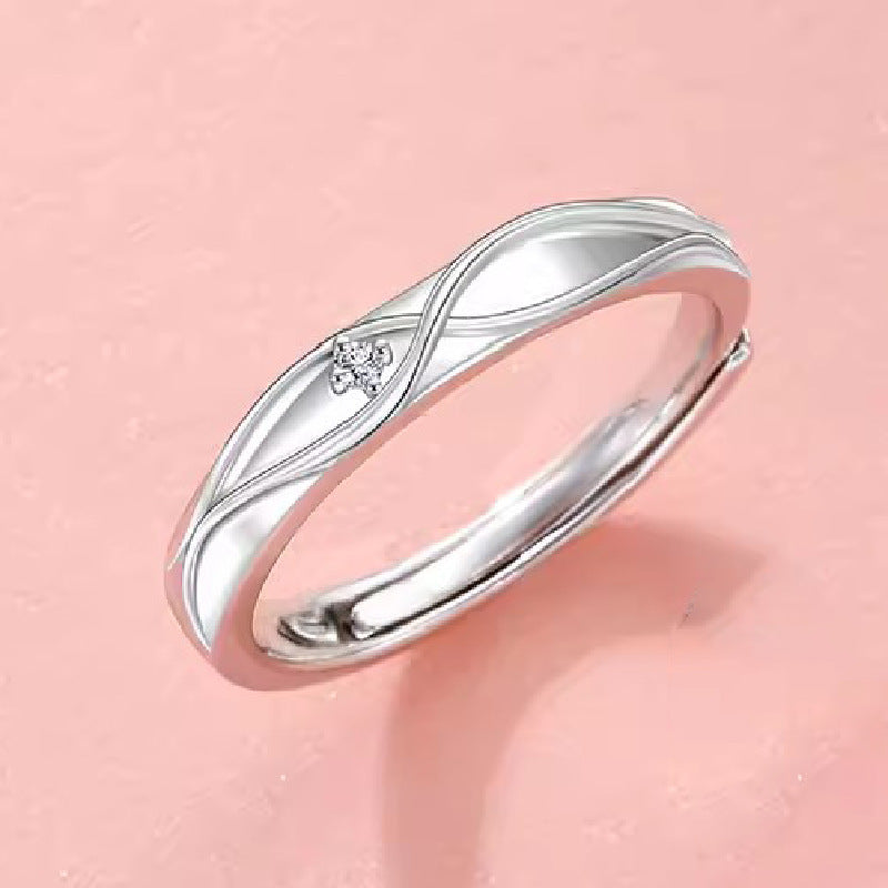 Cat Couple Rings Adjustable Copper Matching Rings For Him And Her Cute Electroplated Promise Set Anniversary Gift