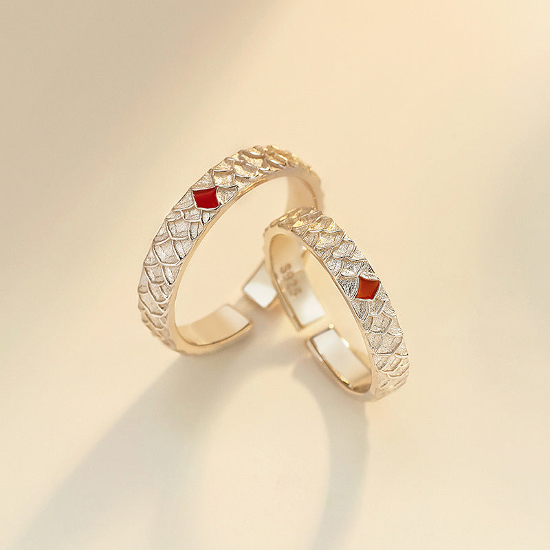 Adjustable Zodiac Couple Rings Copper Matching Jewelry