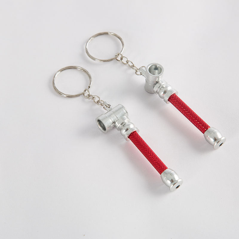 Aluminum Pipe Keychain Unisex Reusable Modern Design Purple