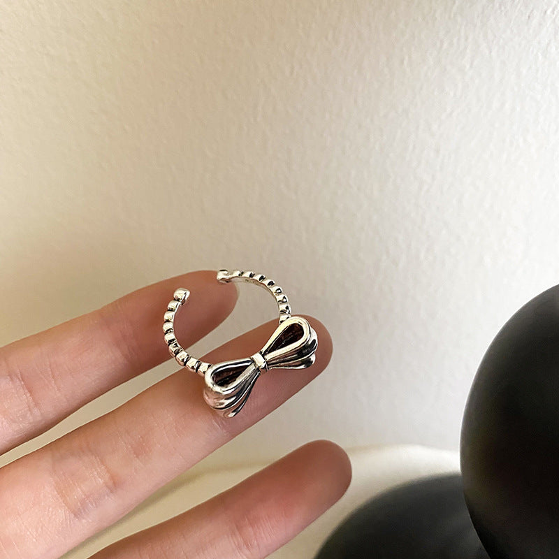 Copper Bow Ring Vintage Stacking Jewelry For Everyday Wear Korean Style Design Handcrafted Minimalist Gift Now