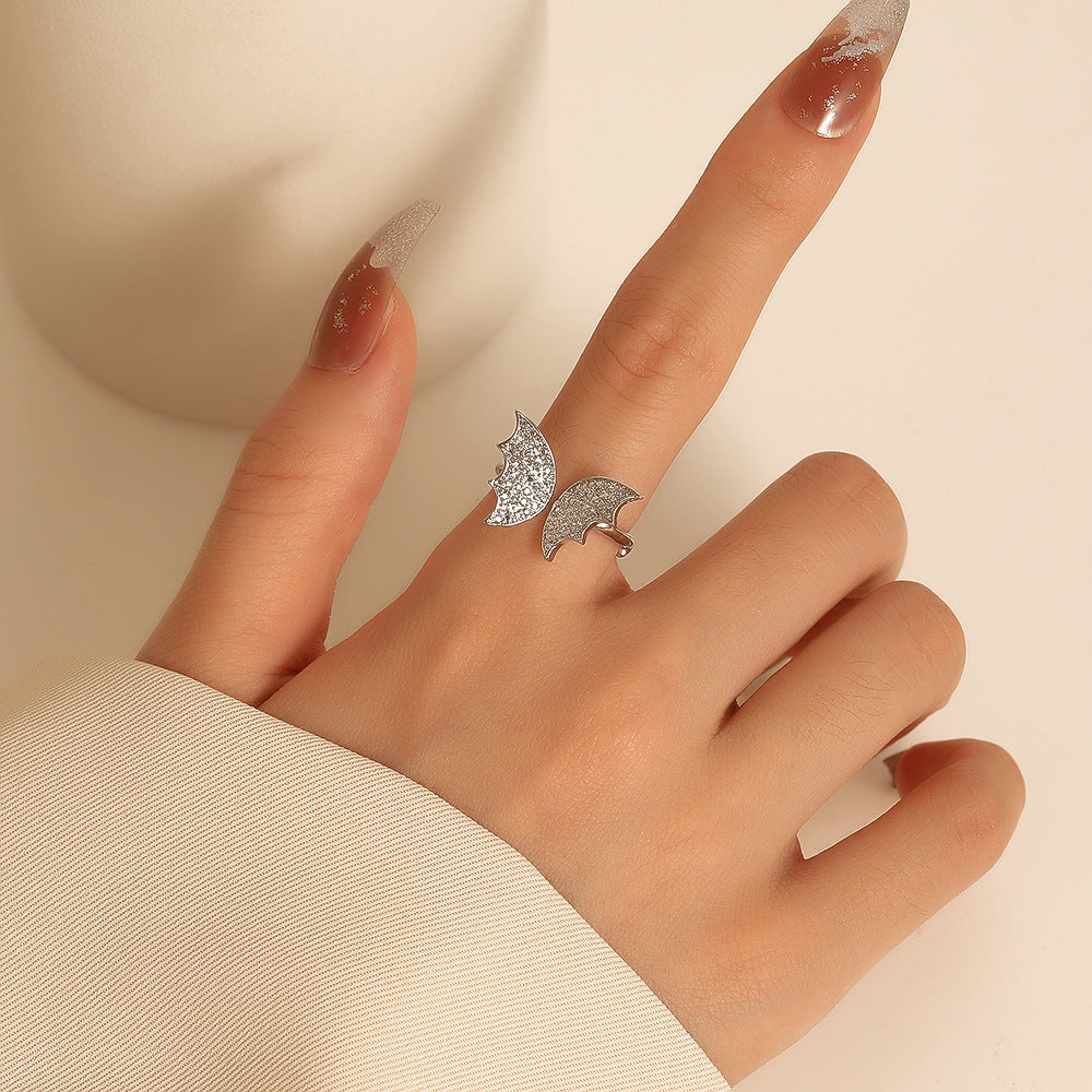 Adjustable Butterfly Ring Mesh Design Fashion Statement Jewelry For Women European American Style Classic Gift For Her