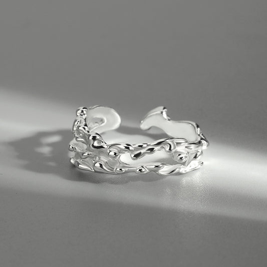 Adjustable Gold Plated Copper Ring Leaf Design And Gemstones Irregular Opening For Women And Men Fashion Style