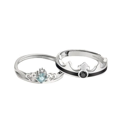 Copper Couple Rings Set Adjustable Promise Rings For Him And Her Electroplated Anniversary Wedding For Anniversary Gift