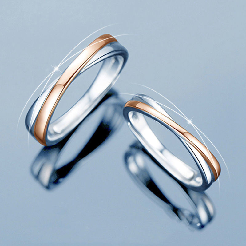 Adjustable Brass Ring For Women And Men Fashion Pair Ring With Luxurious Niche Designs Simple Matching Banding