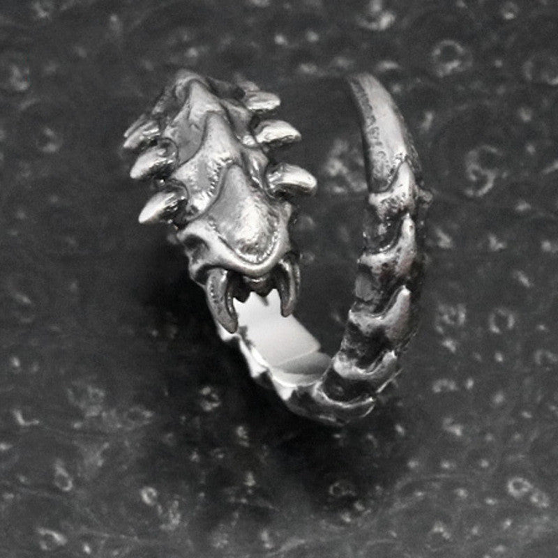 925 Silver Millipede Ring For Women Vintage Insect Design Jewelry Gift Fashion Ring Size 20x26x5mm 12g Great Gift Idea