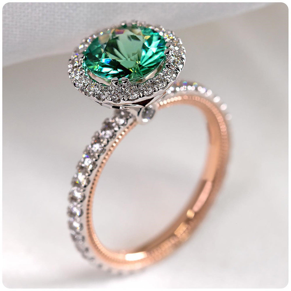 Zircon Ring Silver Plated Copper Jewelry For Women Everyday