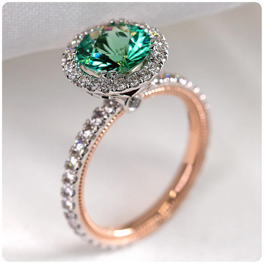 Zircon Ring Silver Plated Copper Jewelry For Women Everyday
