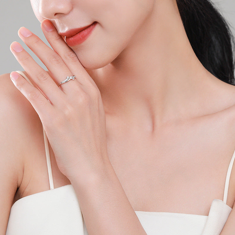 Womens S925 Silver Ring Geometric Diamond Cut Gold Plated With Artificial Gemstones And Semi Precious Stones US