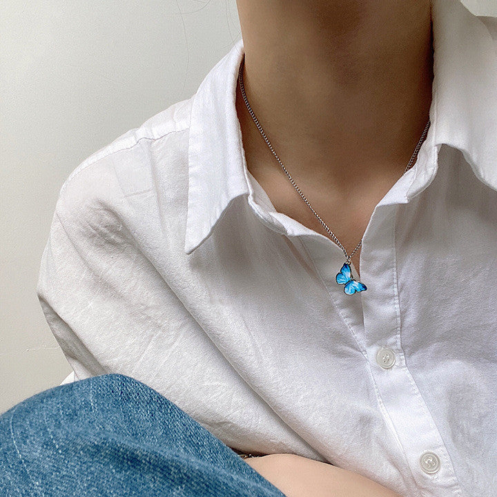 Unisex Titanium Steel Bracelet Butterfly Inlaid Gold Alloy Korean Fashion Jewelry Anti Fatigue Charm Bracelets