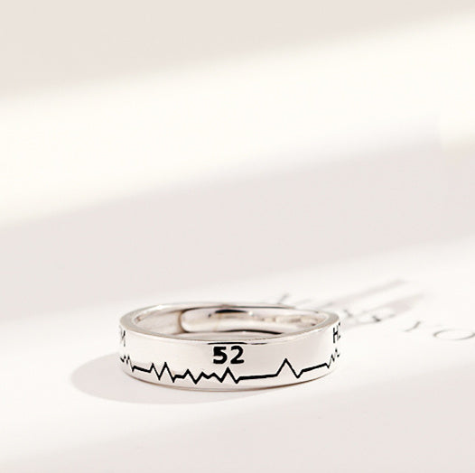 Couple Rings Adjustable Platinum Plated Copper Geometric Whale Design Matching Style Promise Bands Anniversary